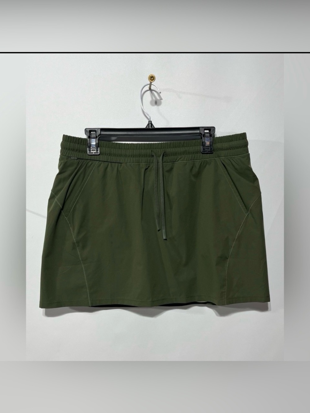 Title Nine Army Green Skirt/Skort Drawstring Waist Size Large